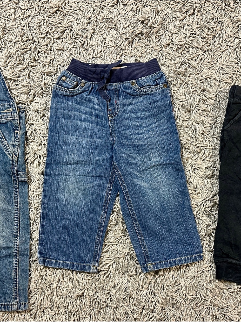 Wonderkids Denim Pull-On Jeans in Navy and Blue - Picture 1 of 16